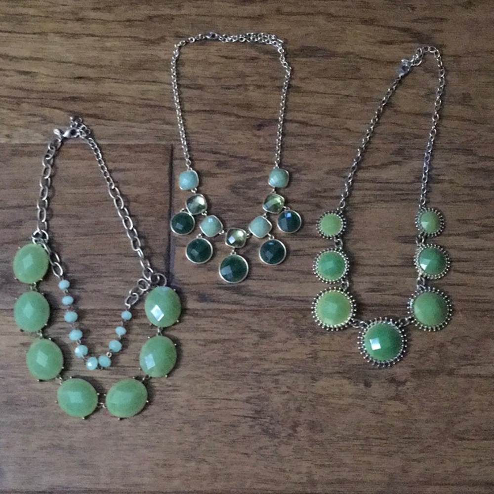 Beautiful Jade Color Costume Necklaces